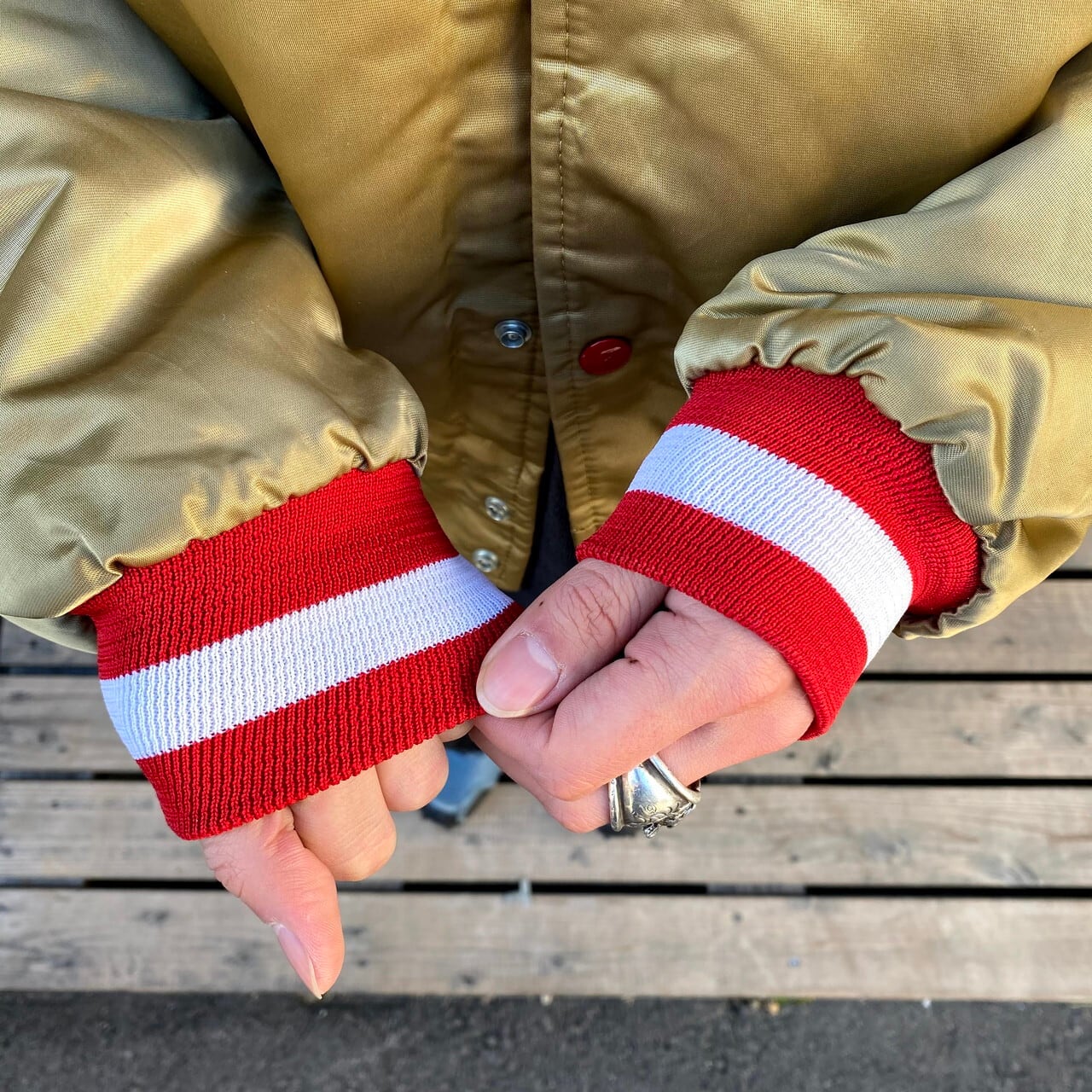 90年代 スターター NFL 49ers ナイロンスタジャン メンズL 古着 USA製 