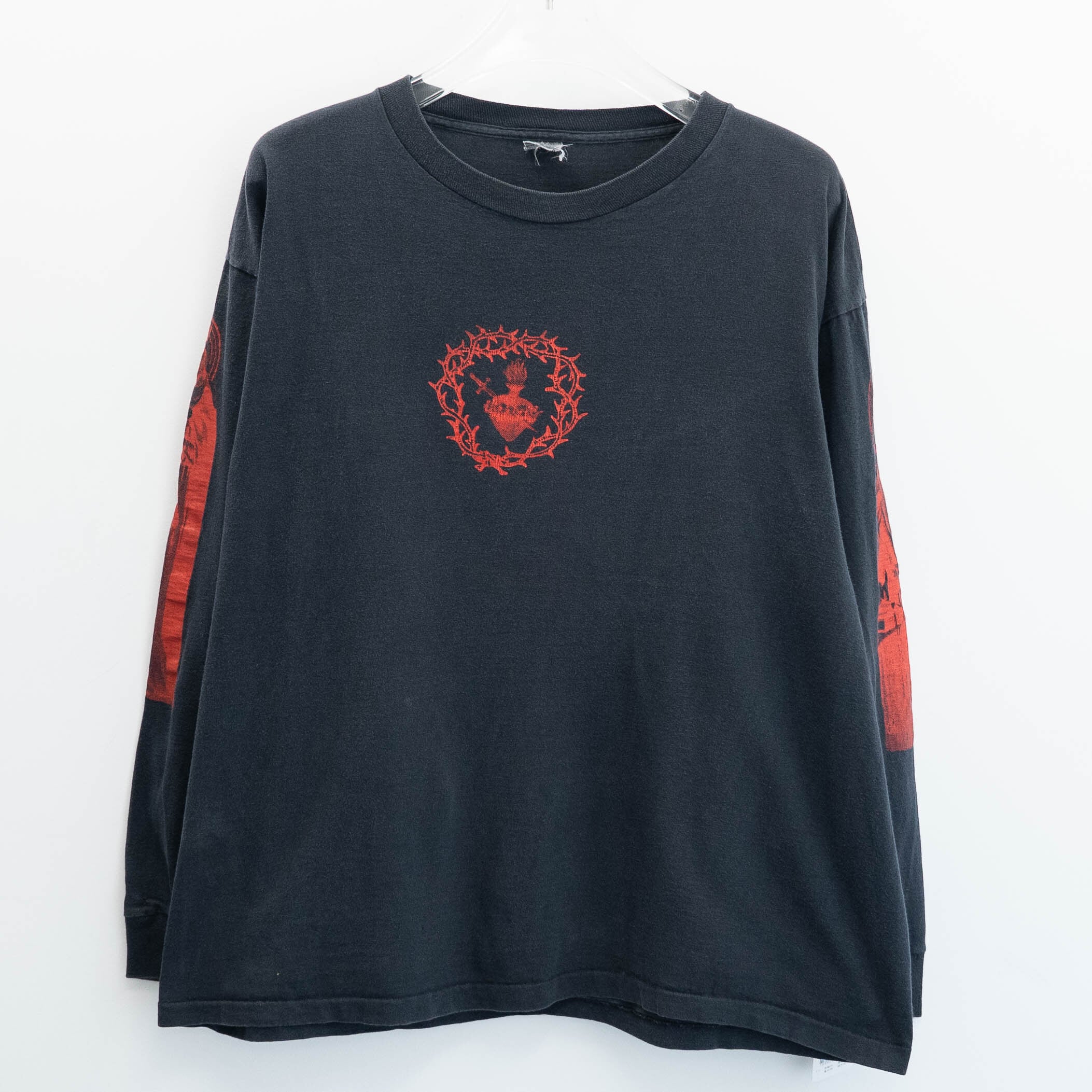 Archaic Smile " Sacred Heart L/S " Fade Tag Fits XL【A9-212】