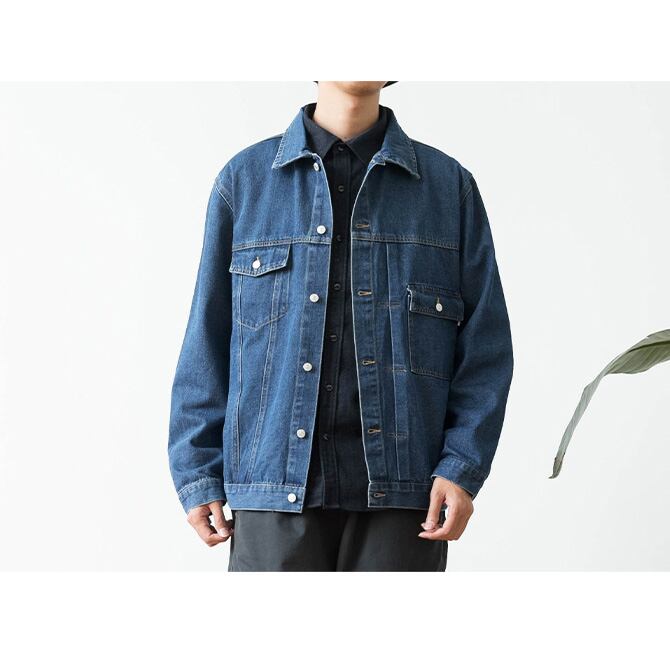 ★WASHED BLUE DENIM LApel JACKET　　　A0653