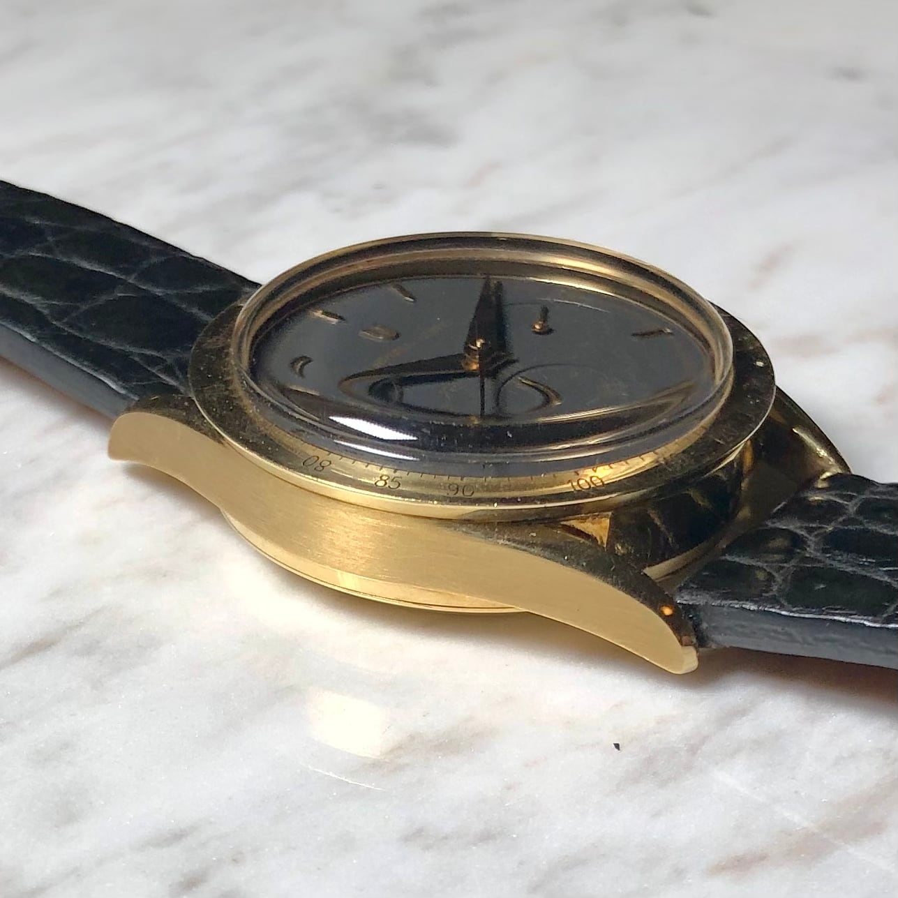 UNIVERSAL GENEVE k18 gold chronograph manual winding watch 