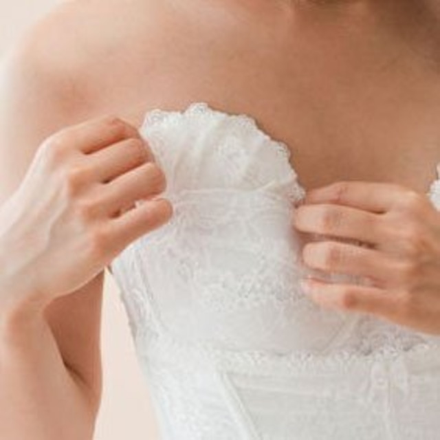 【特価セール】[Salon de M] レース フリル パット ブライダル インナー ブラジャー ホワイト 白