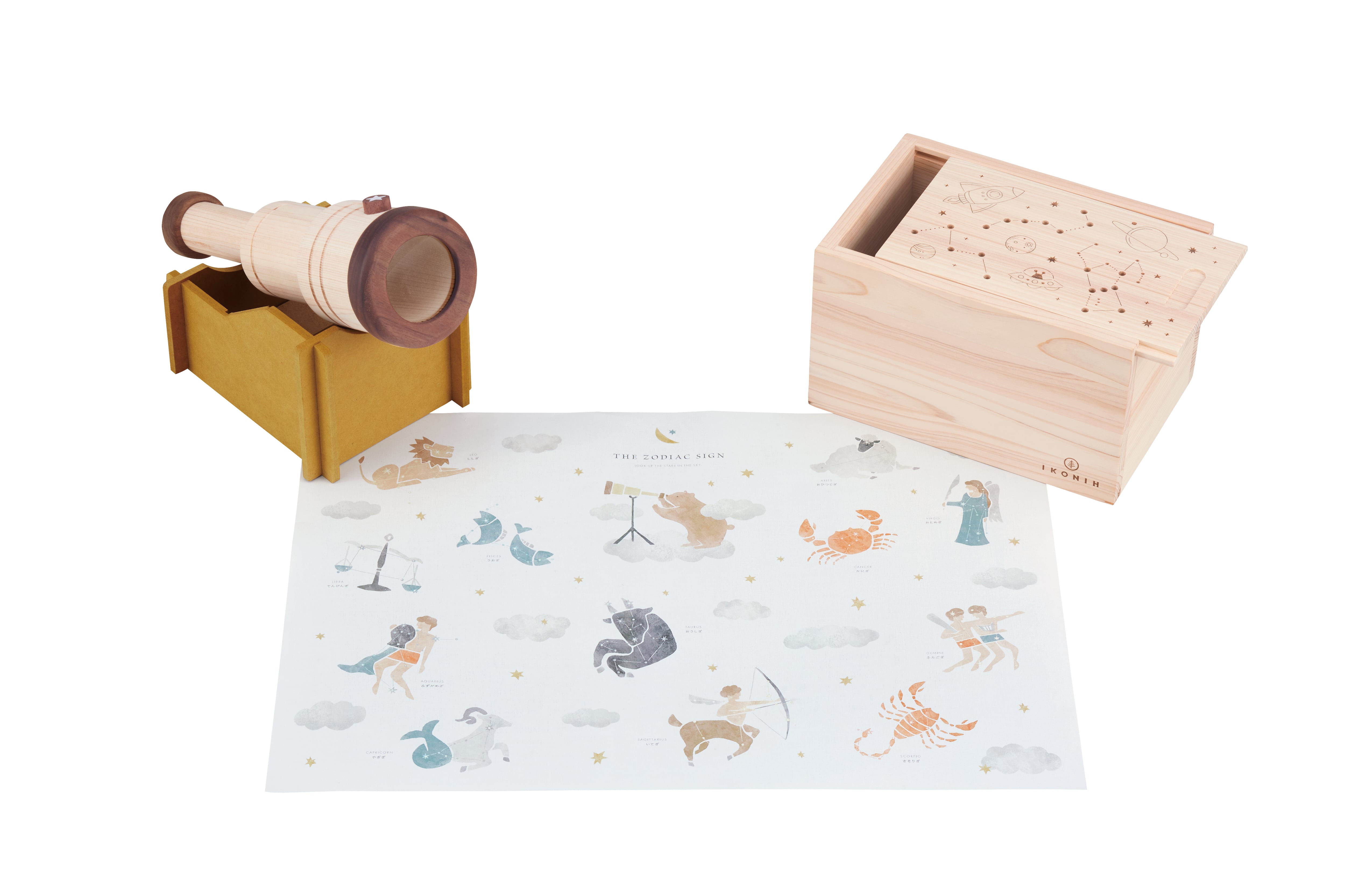 天体望遠鏡セット ｜ 星座を学ぶ | 木のおもちゃ 家具の通販 IKONIH OSAKA