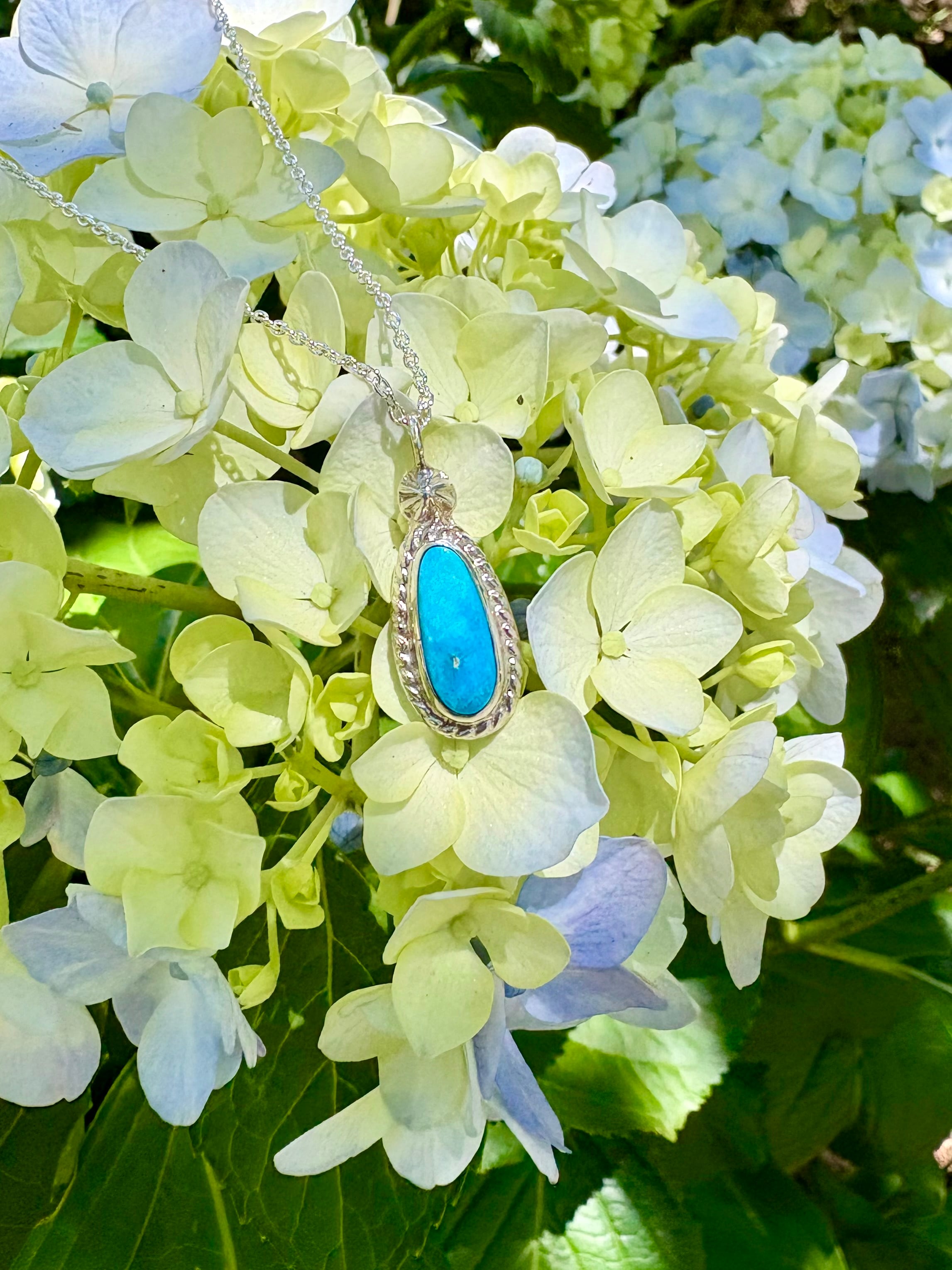 Kingman Turquoise pendant necklace