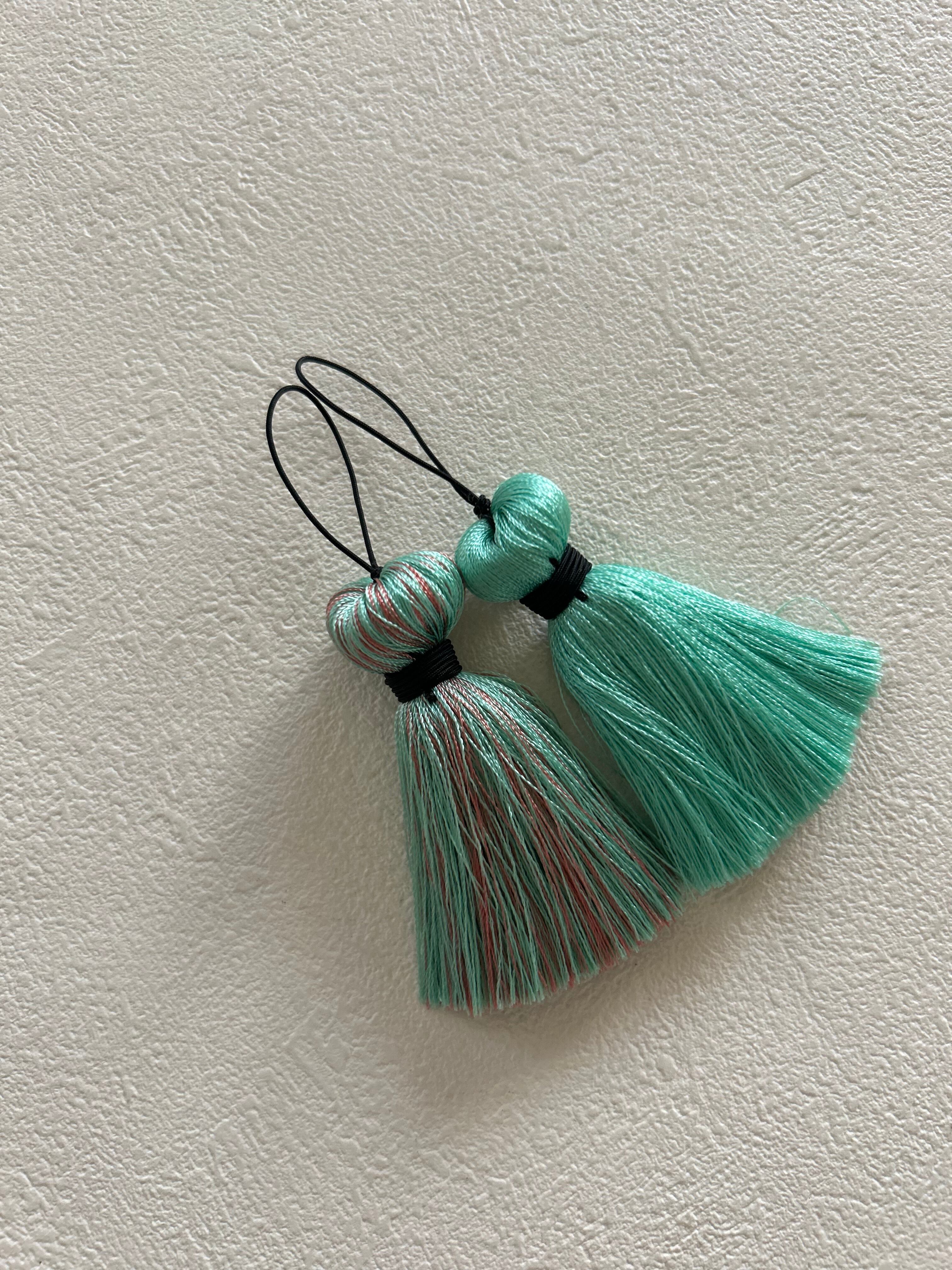 輸入デザインタッセル シンプルタッセル ライトブルー/ライトブルーMIX 6cm カルトナージュ デコレーション材 アクセサリーパーツ