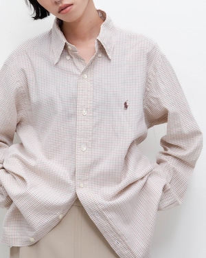 1990s Ralph Lauren - plaid dress shirt