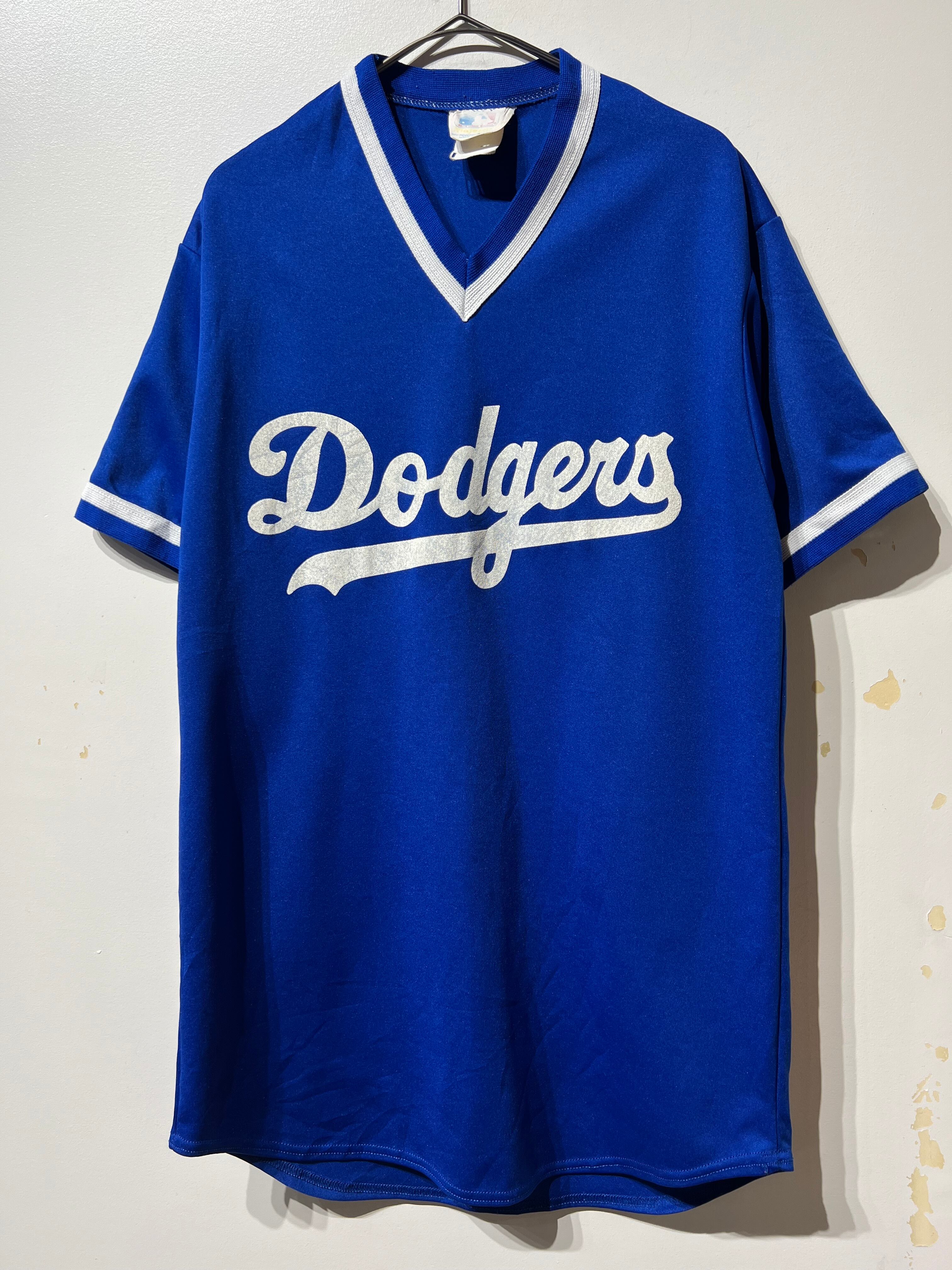 (CS2241)90‘s Dodgers script v-neck jersey made in USA