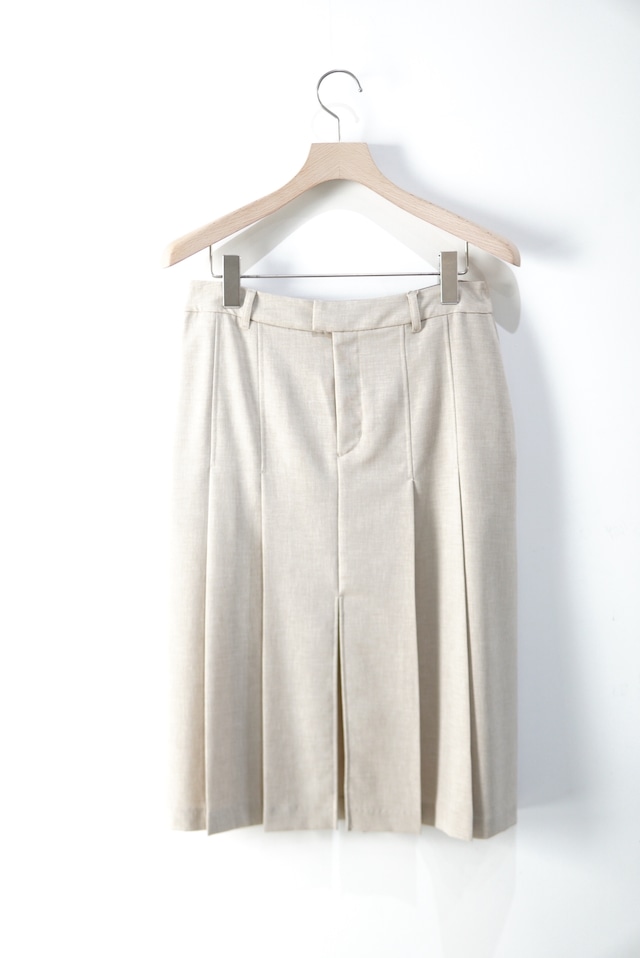 little suzie / Hip Hugger Center Slit Pleated Skirt