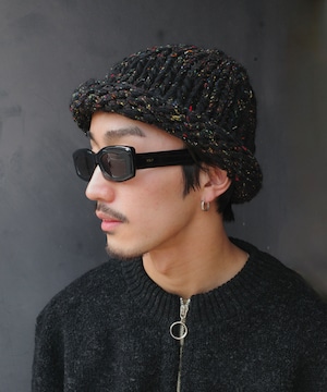 Indietro Association / IA-6163 ROLL KNIT CAP(BLACK)