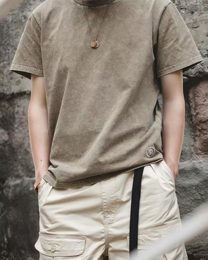 Retro Batik Khaki T-Shirt  K0279