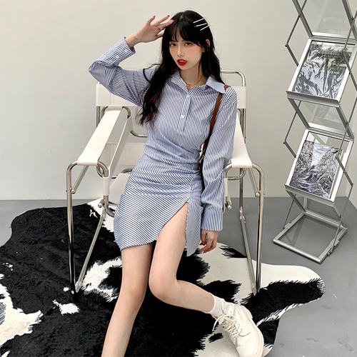 ✞ クロスカラーストライプ★スリムシャツブラウス ロング ✞ゴスロリ SM ミリ 甘ロリ クラロリ 和ロリ エレガント 黒ロリ 姫ロリ 華ロリ BB-BB53153145091