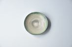 <Event Only> 小鹿田焼 / 小袋道明窯  : 5寸皿 白 とびかんな / 青流し