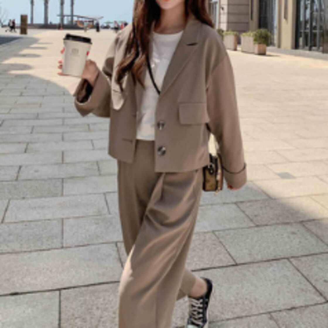 セットアップ ジャケット ズボン 上着 スーツ ストレートパンツ 袖あり 