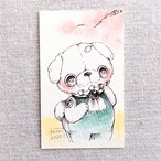 マルチーズの子と桜の頃*ドローイング