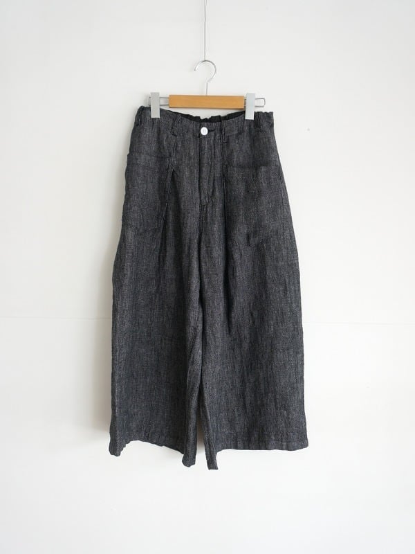 NATURAL LAUNDRY リネンデニム ガウチョパンツ | Fimpen+Nul