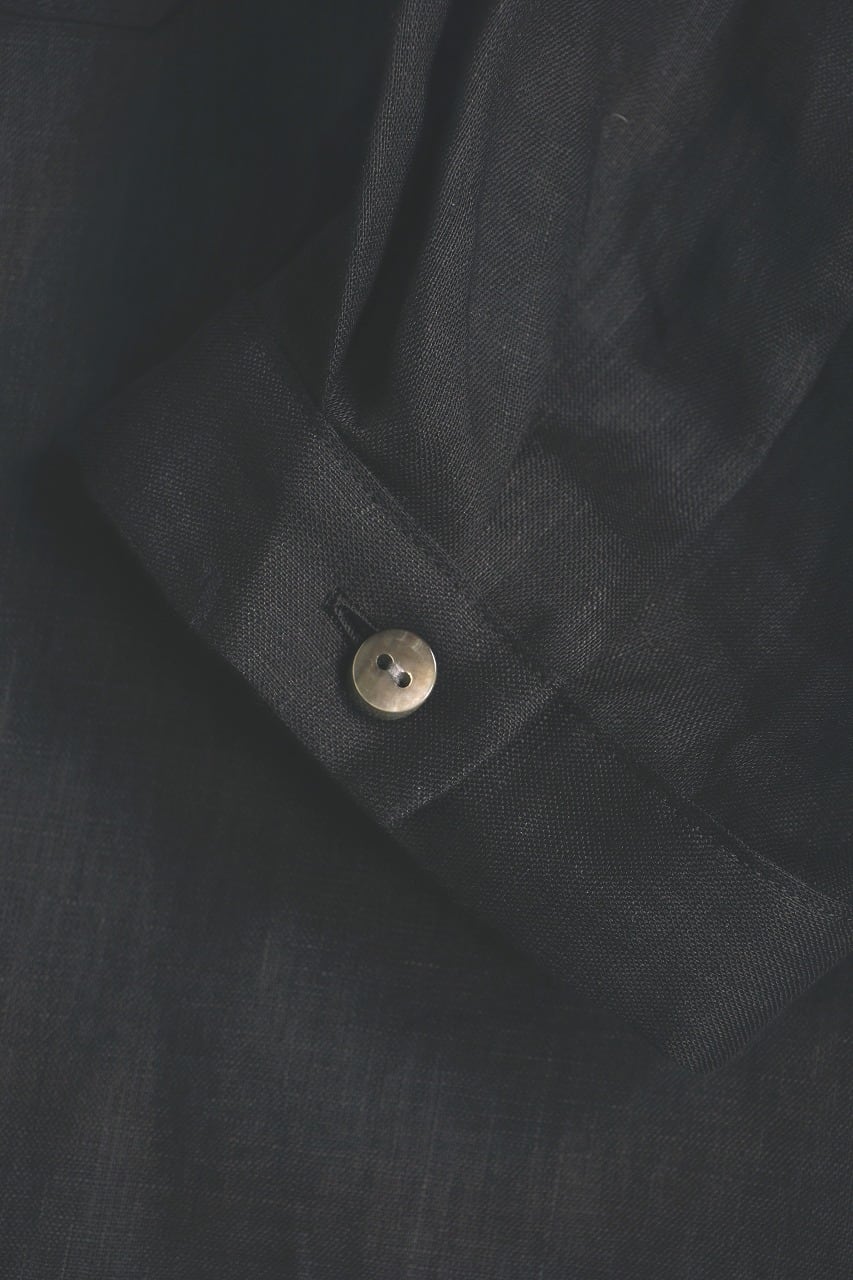 French Linen Open Collar S/S O/P