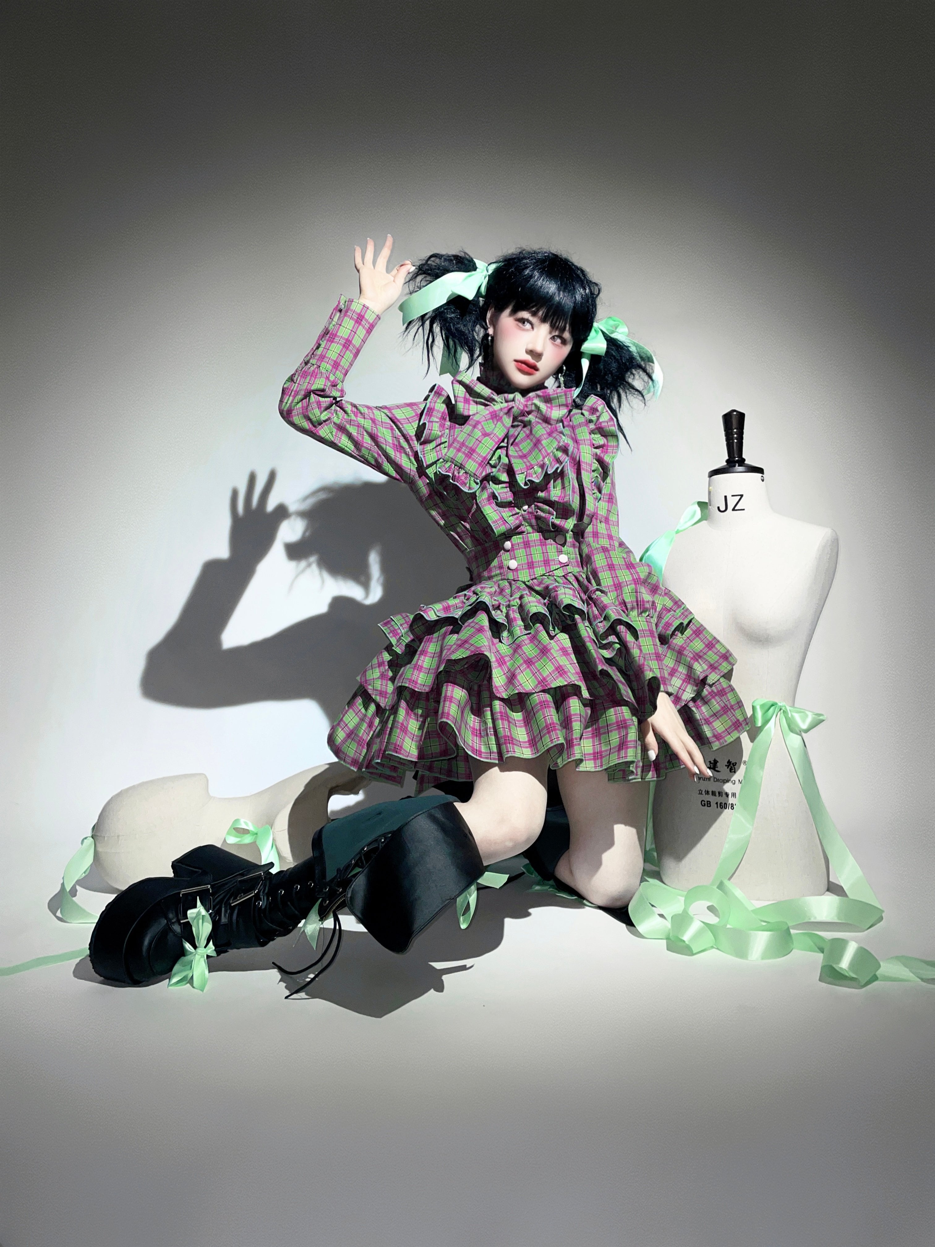 入荷済み「CATCOCOON・A DOLL'S HOUSE」チェック柄 ブラウス