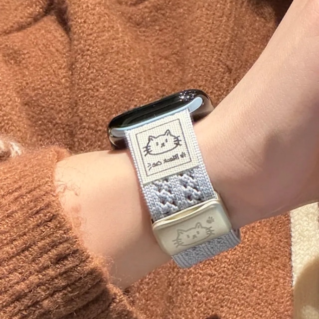 【Hadouシリーズ】★時計バンド★5color ネコ 猫 かわいい カートゥーン Apple watch Series 7/8/9/10/11