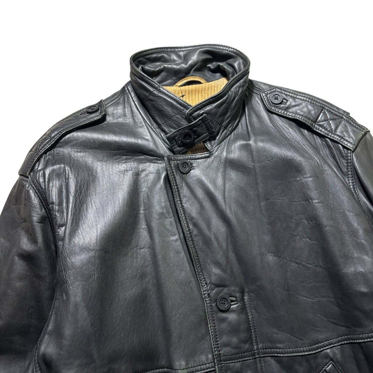 vintage EMPORIO ARMANI leather coverall jacket