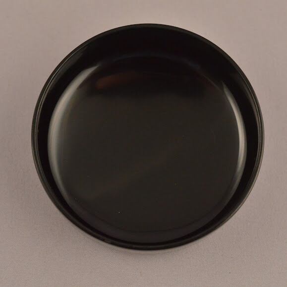 棗 □ 輪島塗 B164 秋草蒔絵 平棗 玉峰作 共箱 木製黒漆