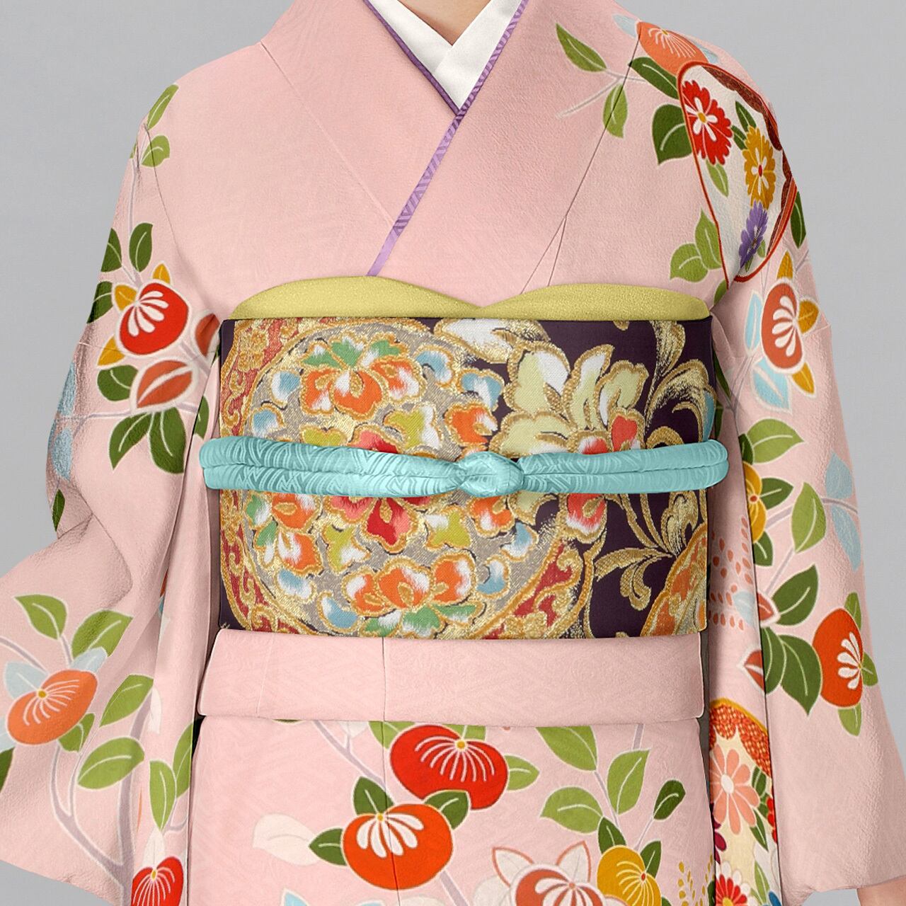 振袖用 袋帯 唐草鏡文 (紫) | 川島織物 和装公式オンラインショップ