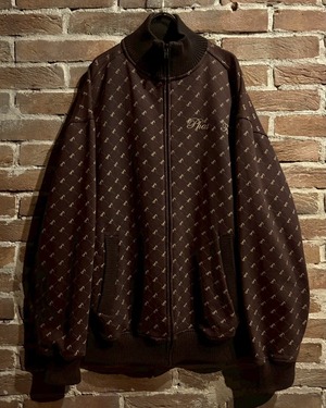 【Caka act3】"PHAT FARM" Monogram Pattern Loose Sweat Track Jacket