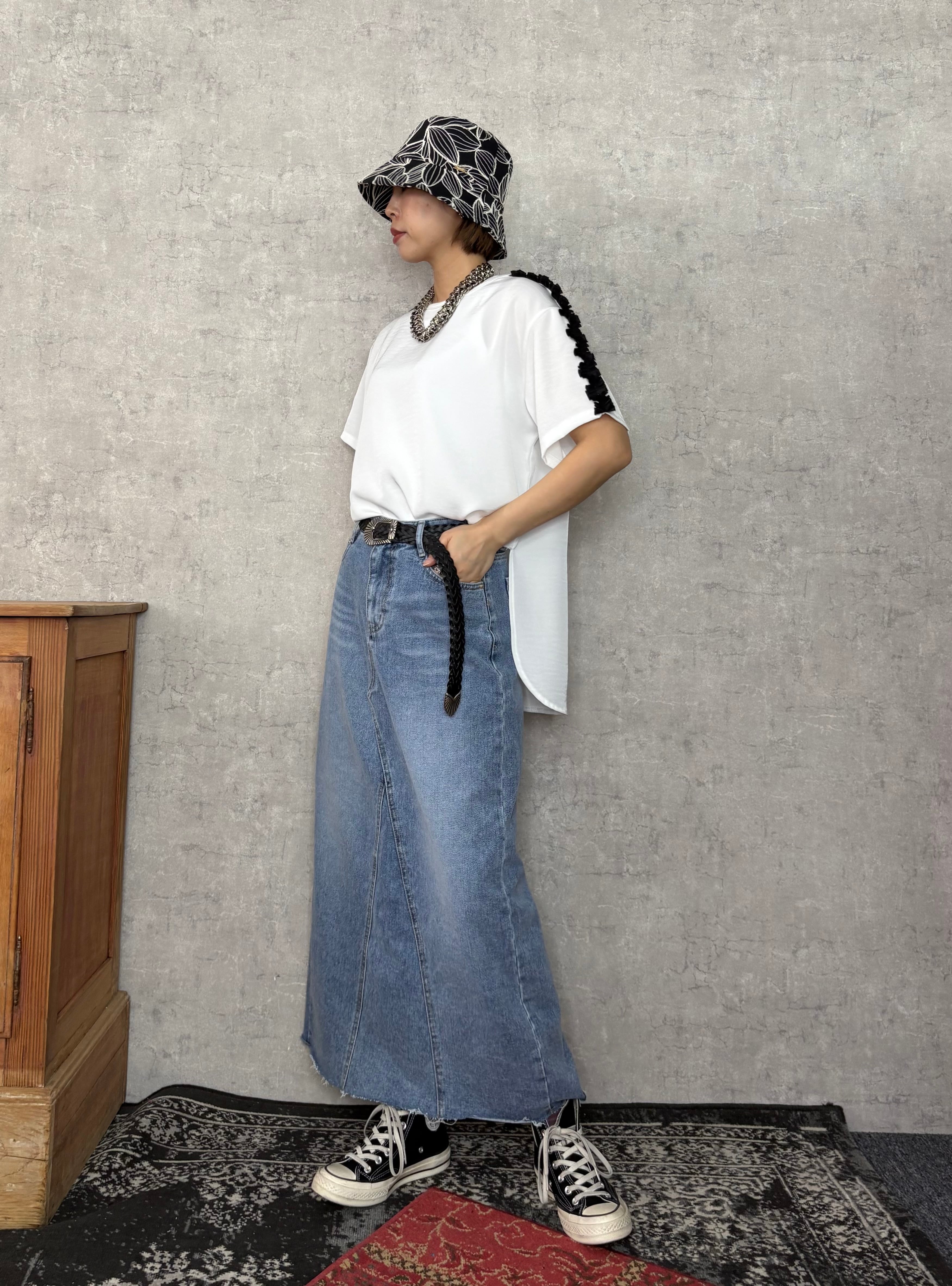 がははデニイロ444 ロングデニムスカート 223R531 | TRANOI.offical STORE