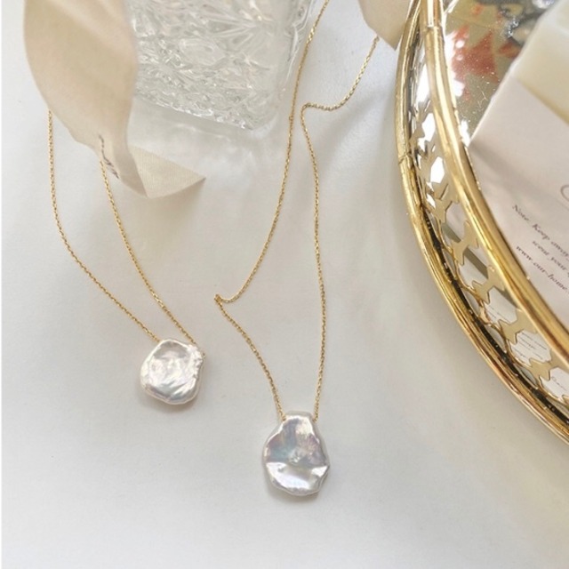 baroque pearl single necklace＜1045＞