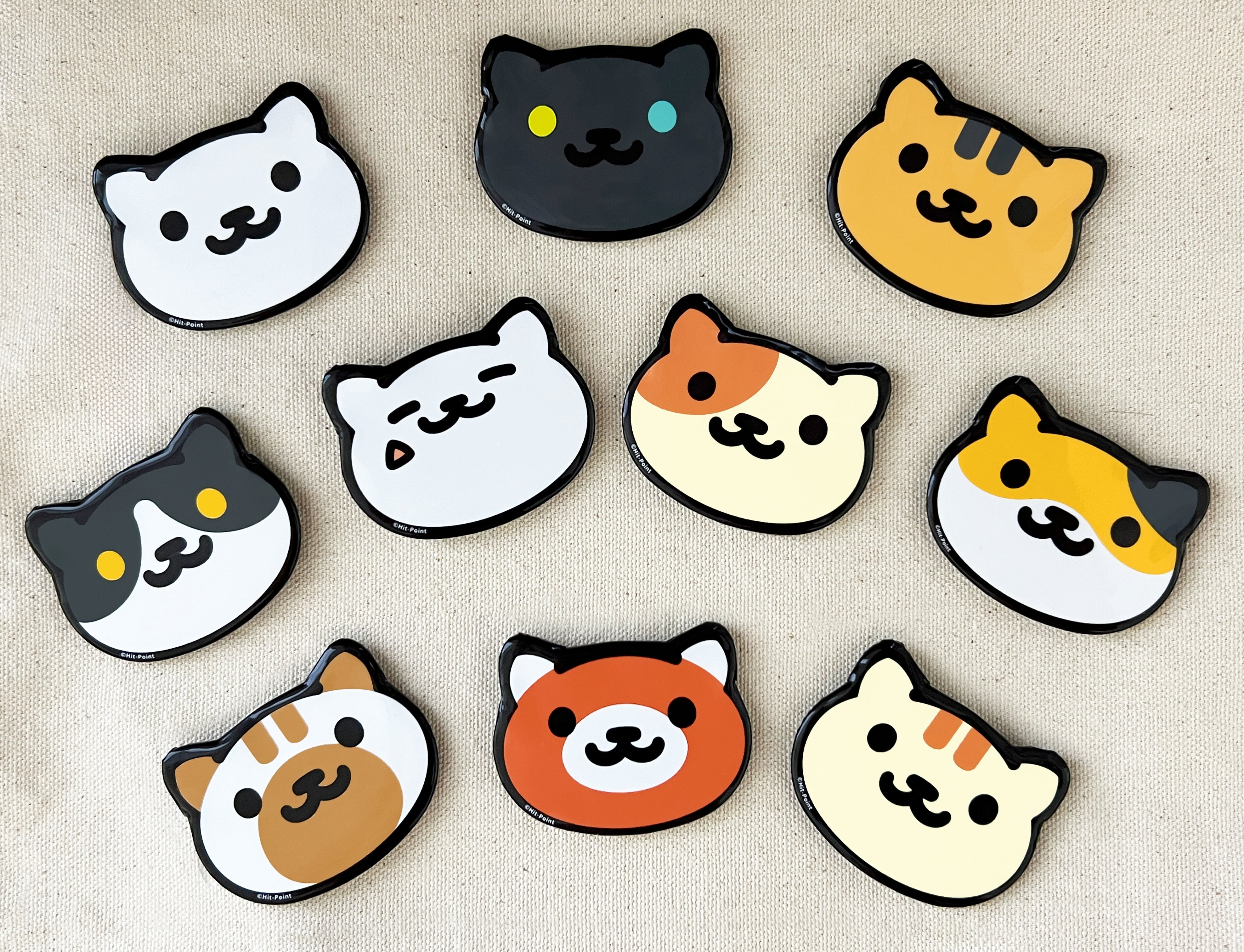 ランダム1個】ねこあつめ ねこのかお缶バッジ | あつめラボ Hit-Point