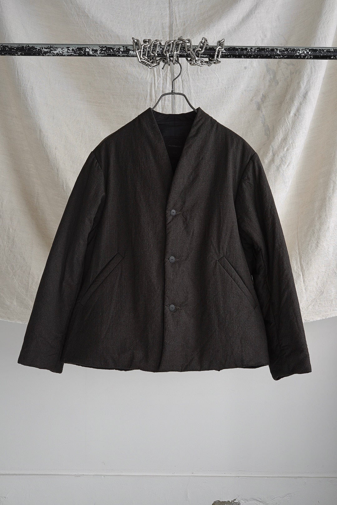 CHEZ VIDALENC - MINI COAT MEN PADDED WOOL | Brownie