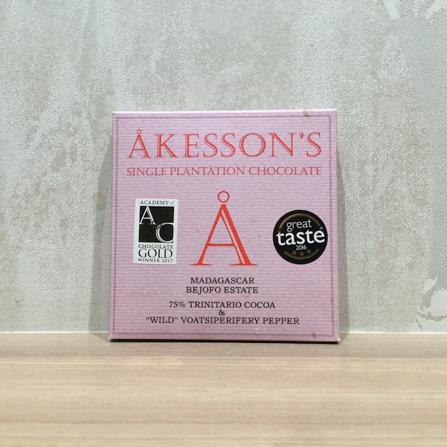 【AKESSON'S/アケッソンズ】マダガスカル75%チョコレート＆ワイルドヴォーティペリフェリペッパー