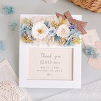「ありがとう」の気持ちを込めて両親に贈る＊フラワーフォトフレーム【ブルー】