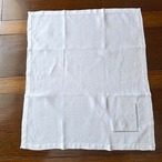 テーブルナプキン　白リネン　モノグラム刺繍 12clea16-2