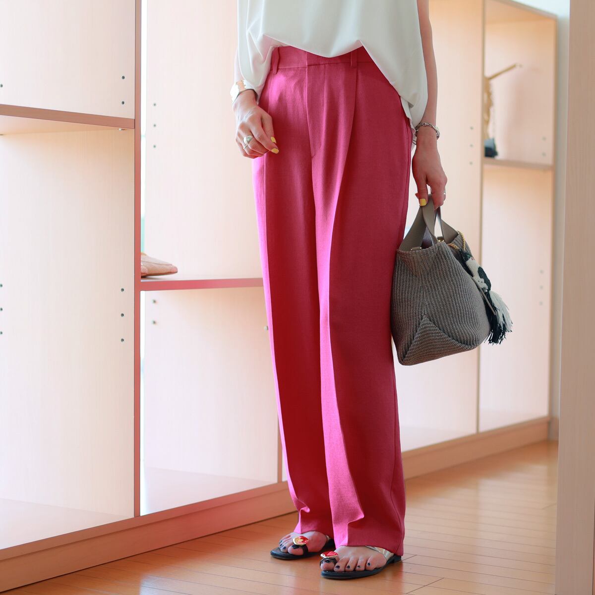 MICA&DEAL (マイカ&ディール) 麻見えリラックスコクーンパンツ