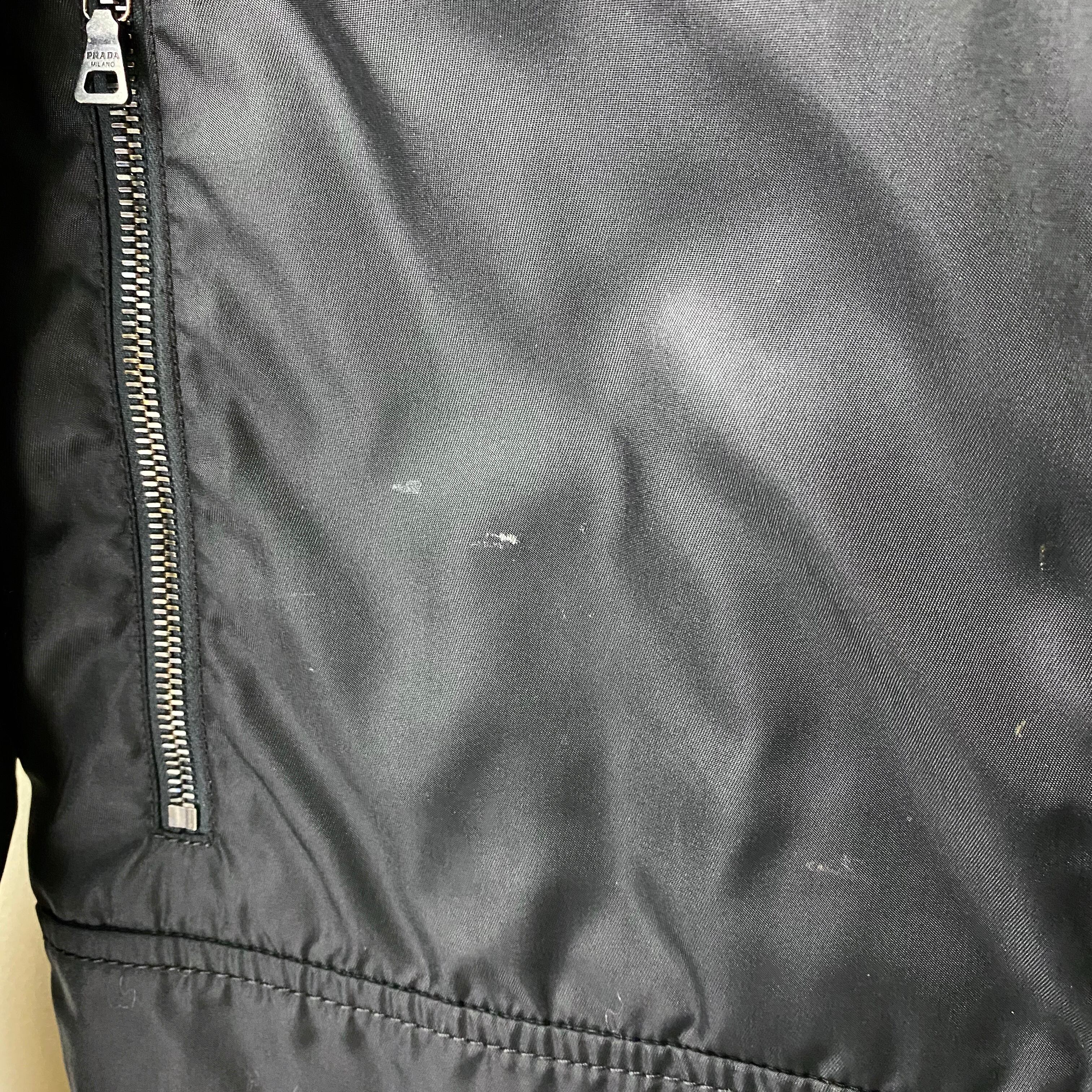 PRADA leather switching nylon riders jacket | NOIR ONLINE