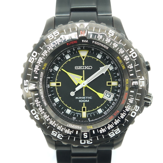 SEIKO セイコー キネティック SKU425P2 ブラック クオーツ 自動発電 