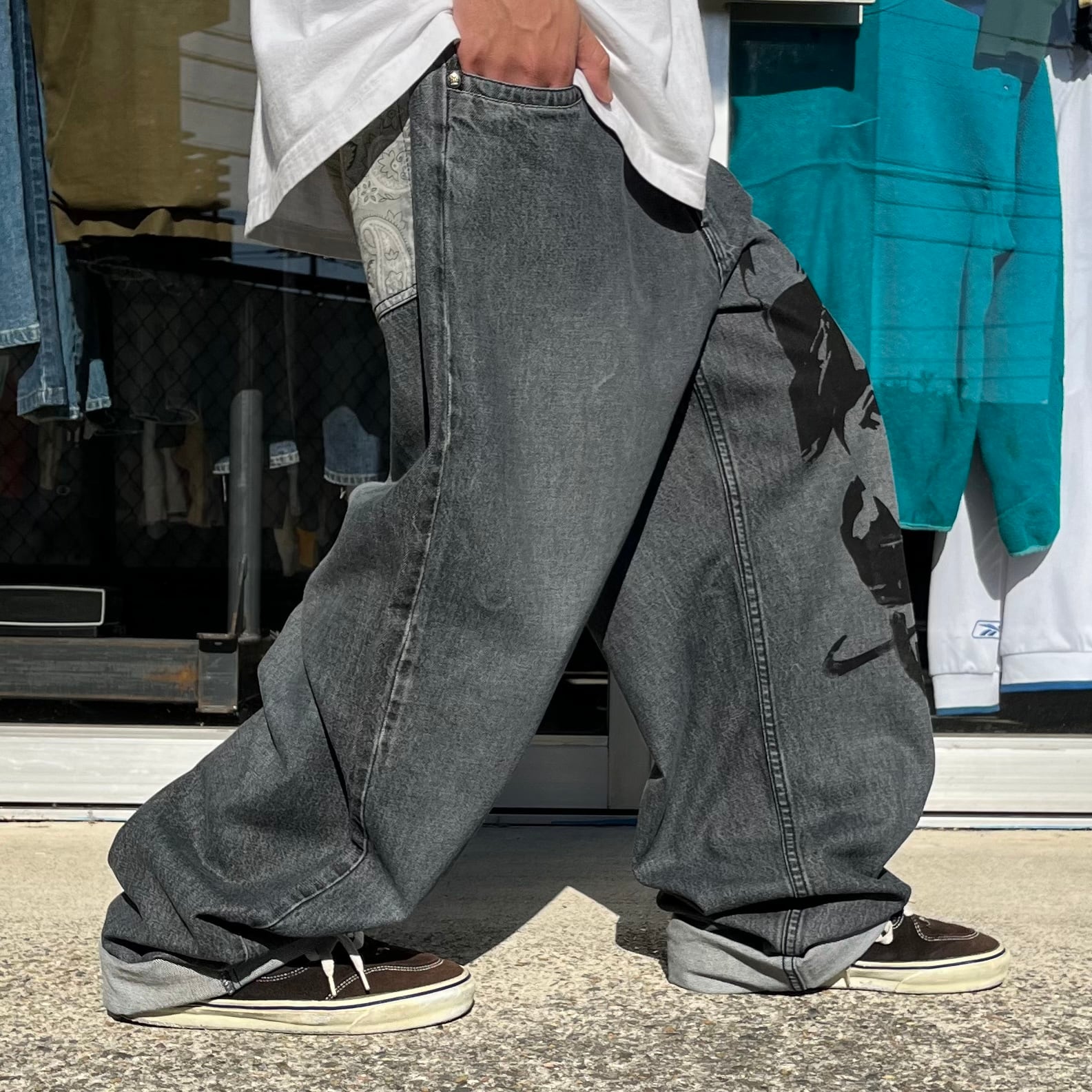 90s デッドストック MAKAVELI 2pac デニムパンツ バギーパンツ - agedor.ma