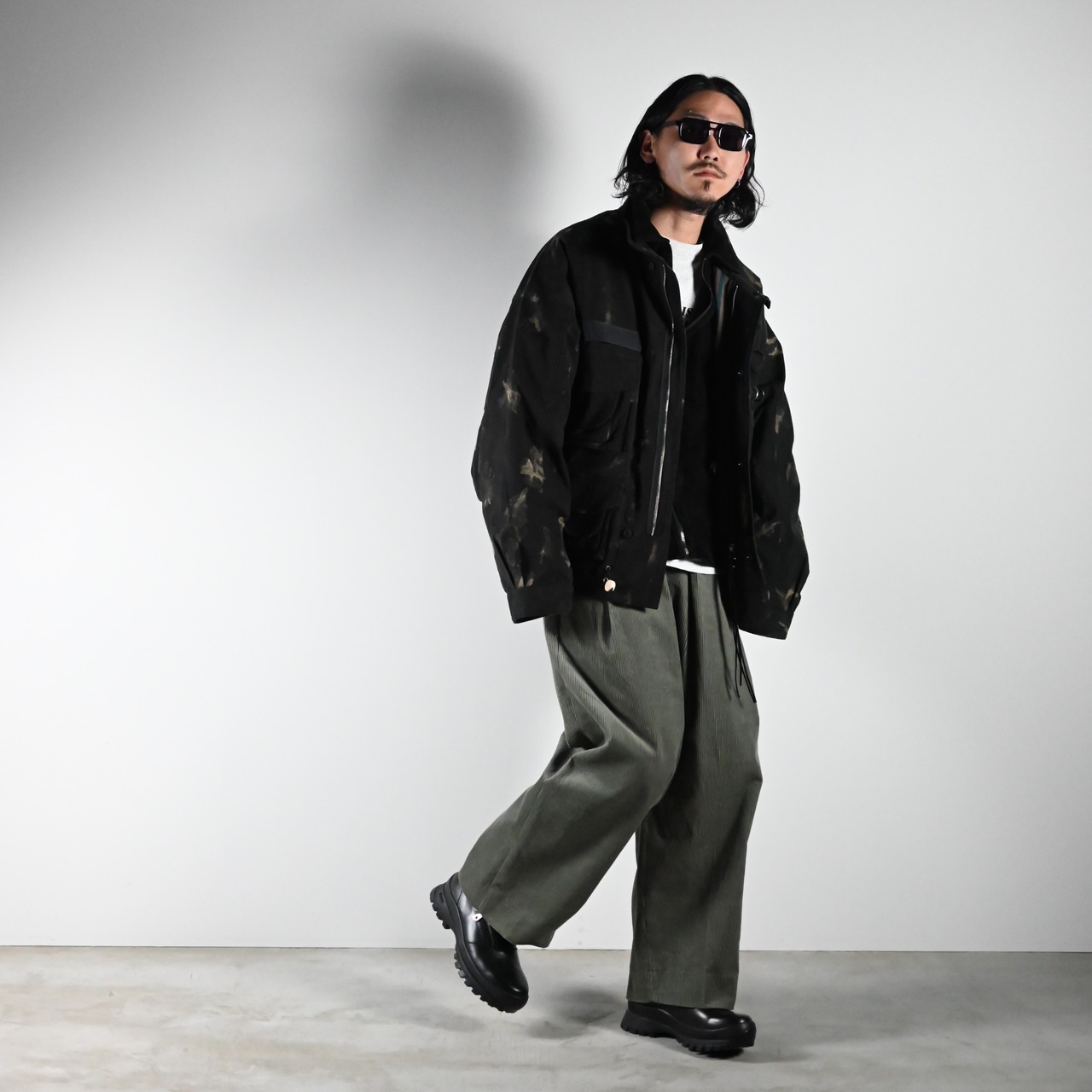 Leh / Photographer Jacketにbarbell object / leather jktコーディネート