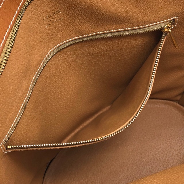CELINE セリーヌ マカダム トートバッグ ブラウン ブラゾン型押し PVCレザー vintage ヴィンテージ オールド fm26ew