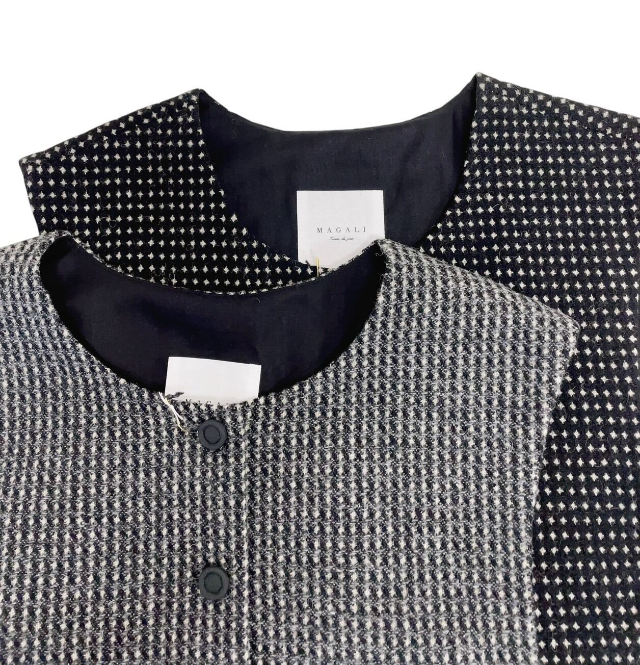 MAGALI】ピンドットツイードヴィンテージジレ / BL272 | syozikiya