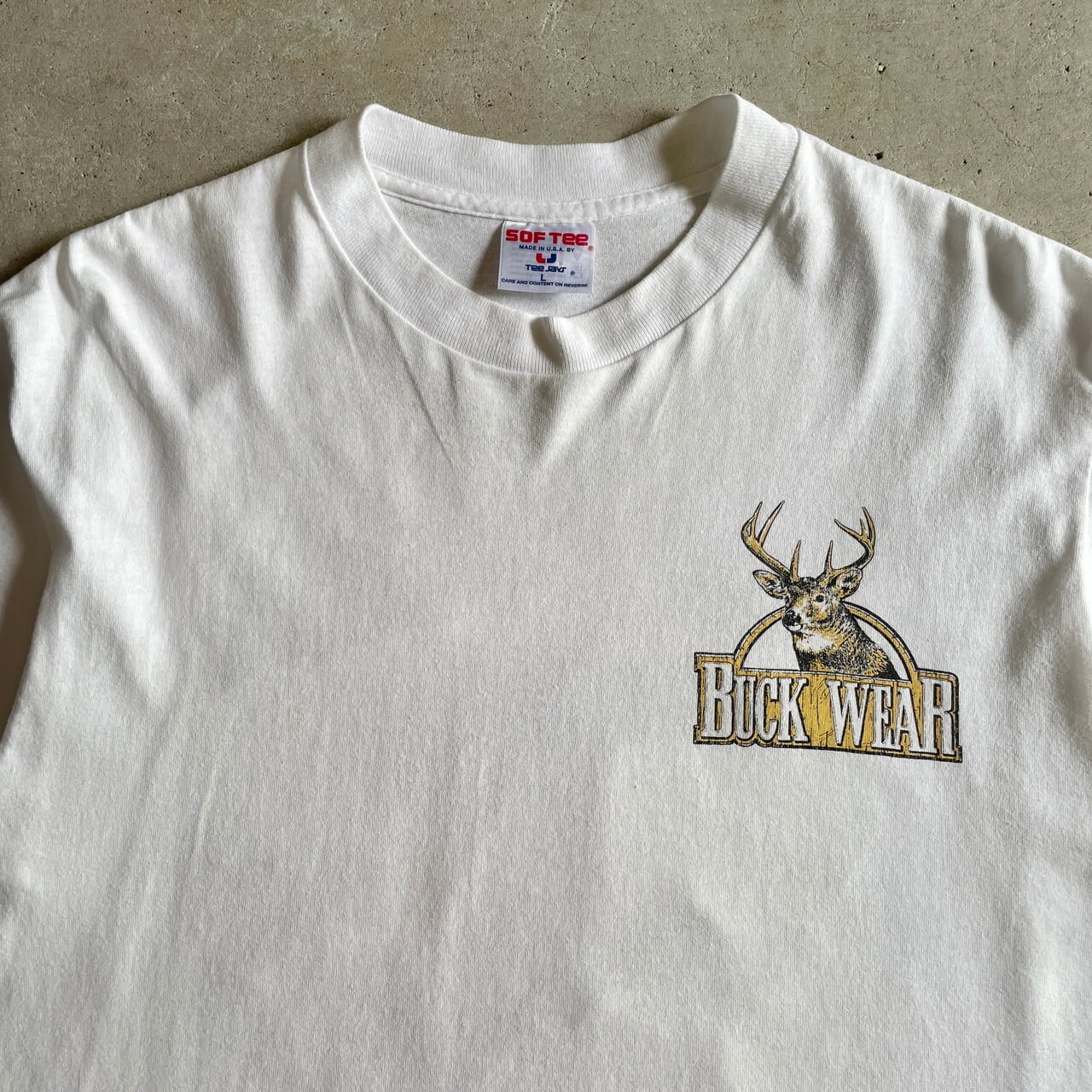 90年代 USA製 BUCK WEAR ハンティング シカ アニマル バックプリント T