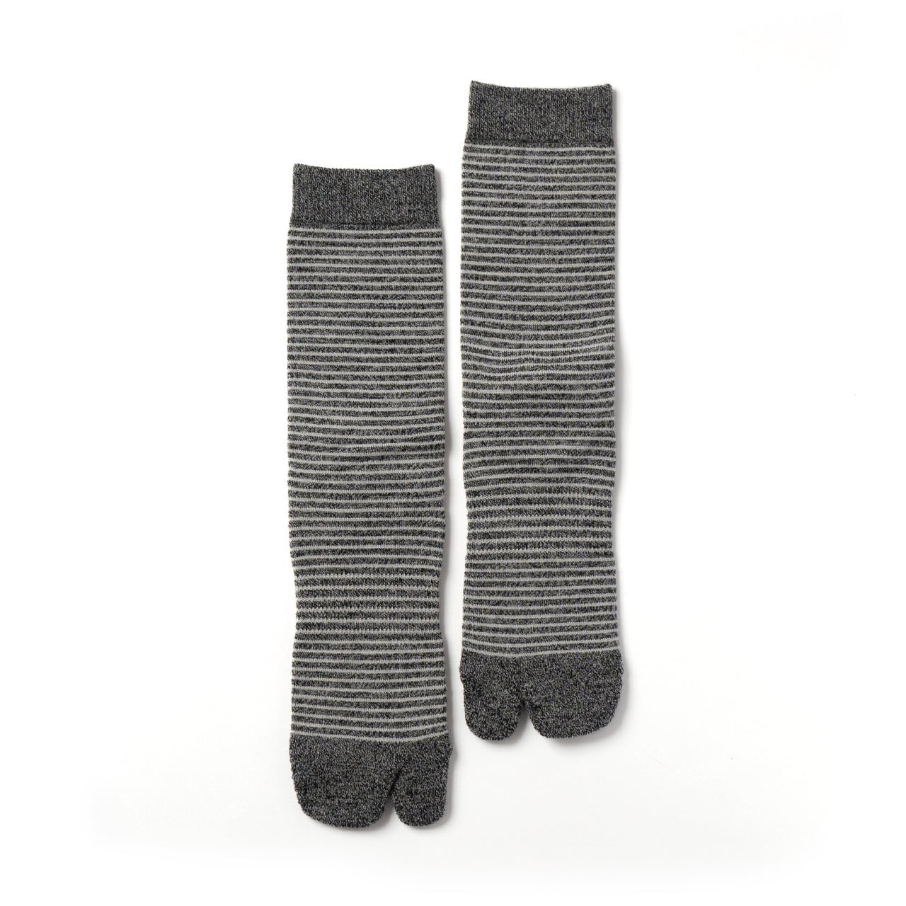 Merino Wool Stripe Socks(Heather Charcoal)