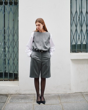 Gabardine Half Slacks - Gray