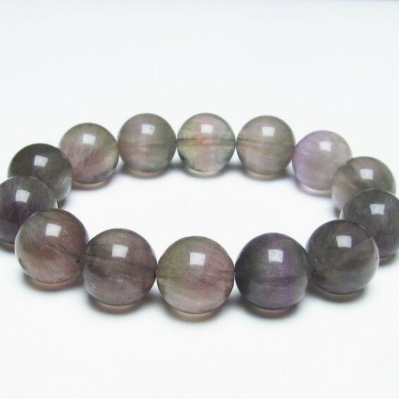 ラビットヘアー フローライト ブレスレット 15mm 111-25052