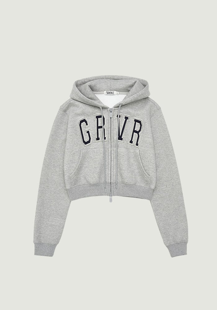 GROVE] GRVR CROP HOODIE ZIP-UP 正規品 韓国ブランド 韓国