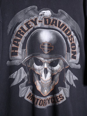 "Harley-Davidson"  XXL over silhouette skull graphic tee