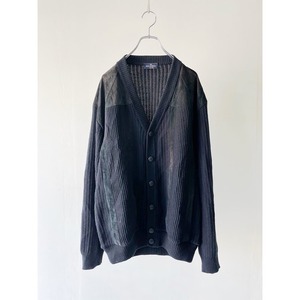 -MALAGRIDA- suède switching knit cardigan