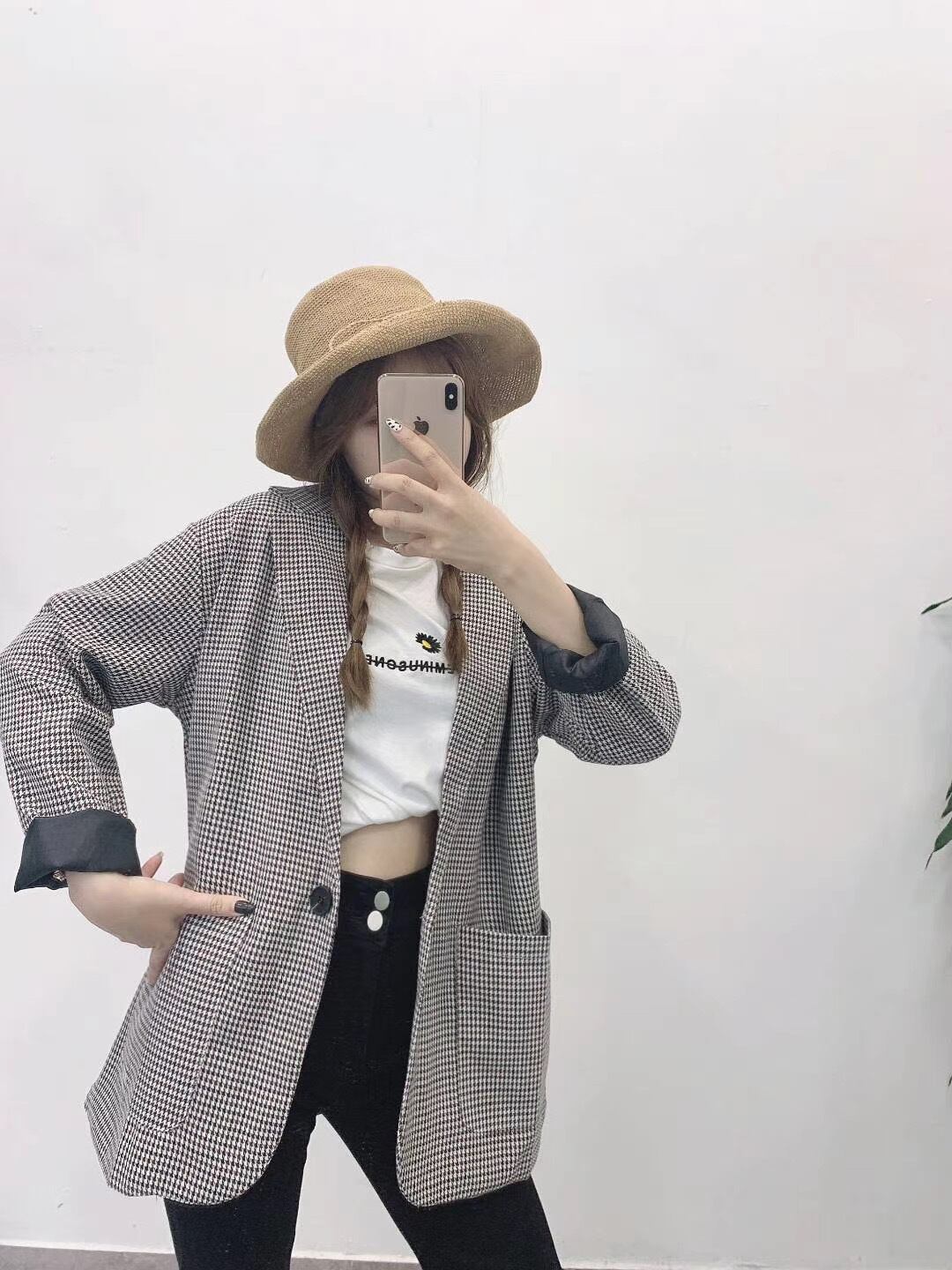 千鳥柄ジャケット