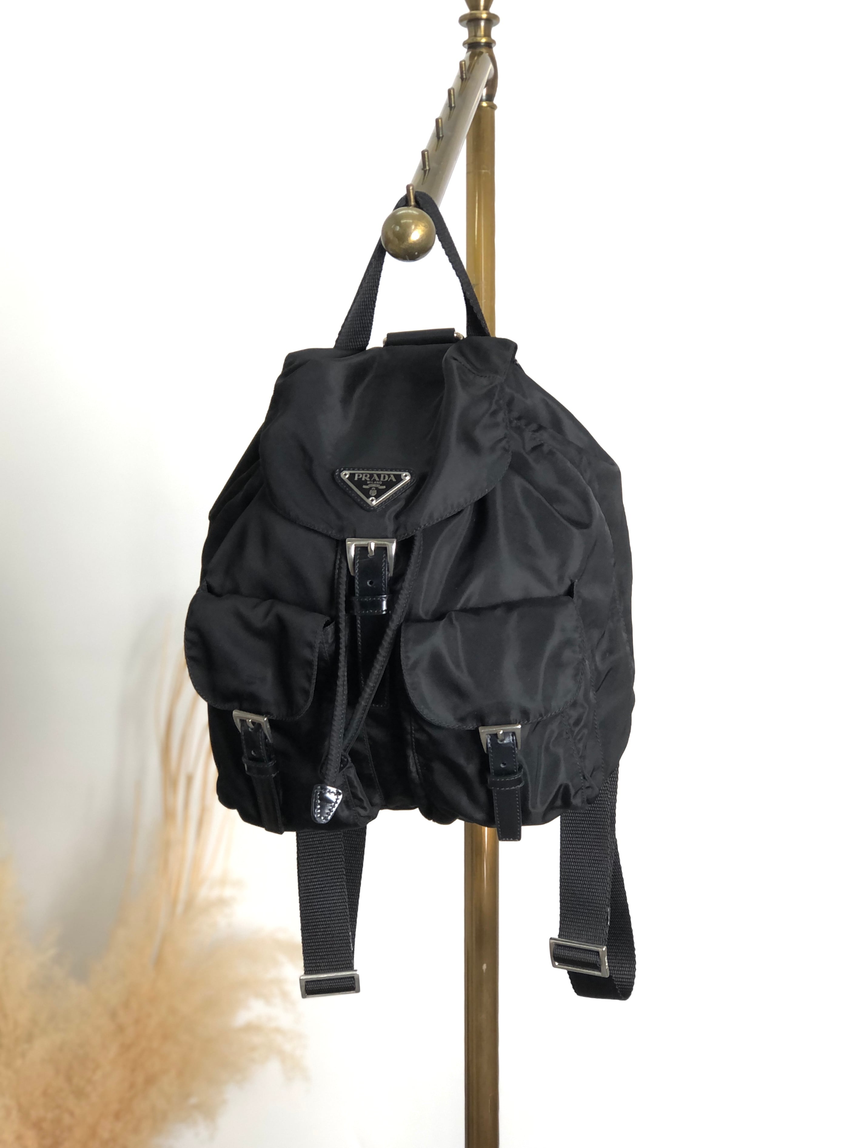 PRADA プラダ バックパック ブラック トライアングルロゴ ナイロン