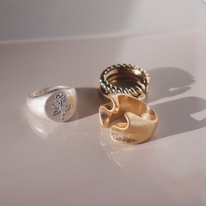 SET RING || 【通常商品】SCHOOL GIRL SET ROSE x MERMAID || 3 RINGS || GOLD || CRSM0414S