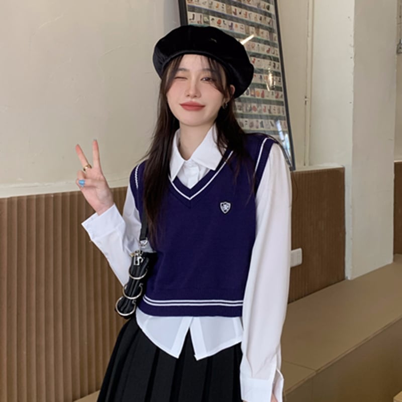 ニットオータムスタイルノースリーブ 秋物 1号婦人81974967176